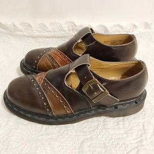 Vintage Dr. Martens made in England multi color Mary Jane clogs size 9 US